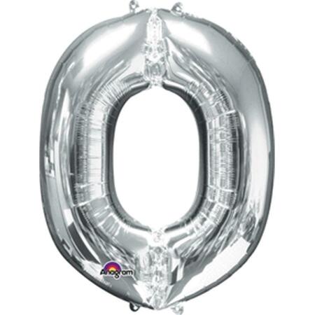 ANAGRAM 33 in. Letter O Silver Supershape Foil Balloon 78418